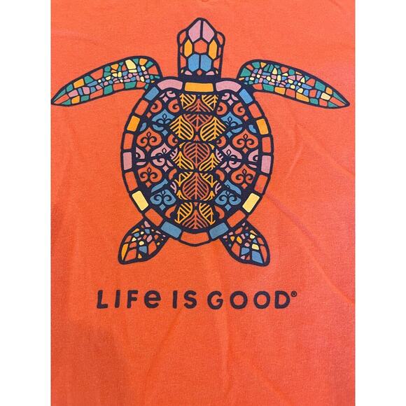 Life is Good Crusher Lite Turtle T Shirt Women XL Beach Casual Comfy Summer Trip - Picture 7 of 8